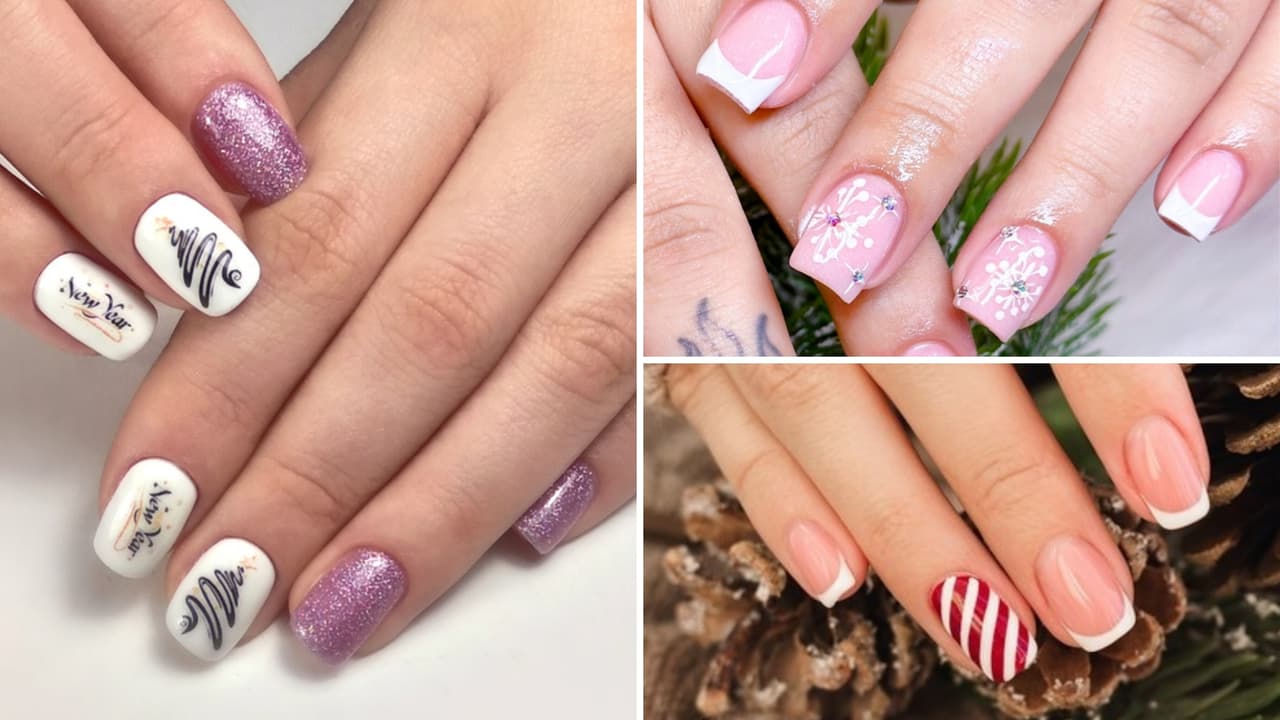 Nail art navideño para uñas cortas: 10 diseños elegantes y discretos