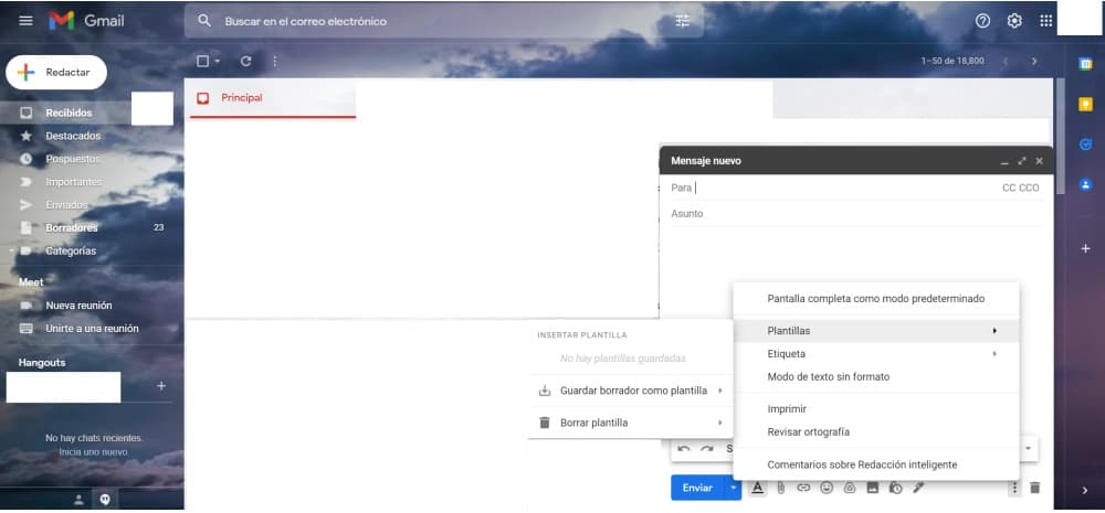 Habilitar plantillas en Gmail