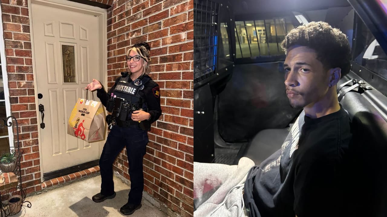 Arrestan a repartidor de comida por conducir un vehículo robado en Texas; oficiales deciden completar la entrega