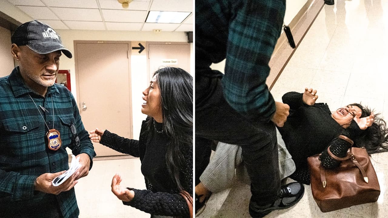 "Todos los de ICE cayeron sobre mí": inmigrante es agredida por agente de ICE frente a sus hijos