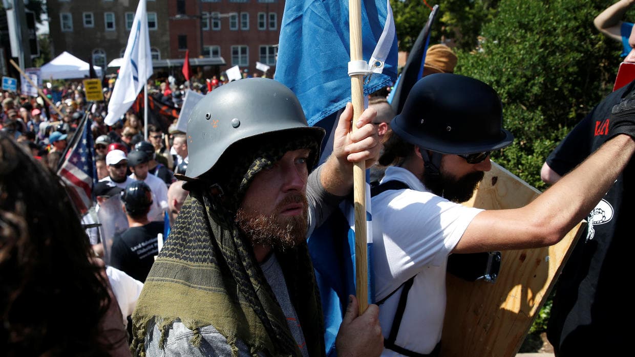 White supremacists in Charlottesville, Virginia.