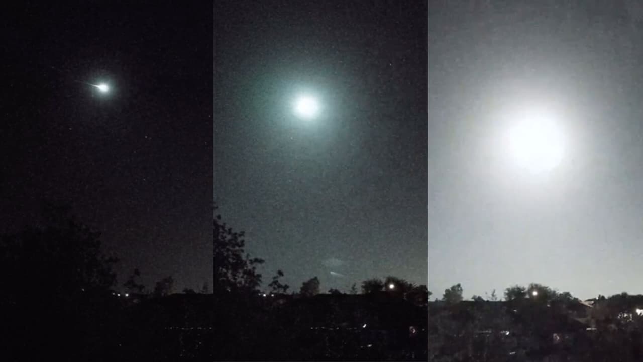 Comparten videos de una 'misteriosa luz' que atravesó el cielo en Texas y luego cayó a la tierra