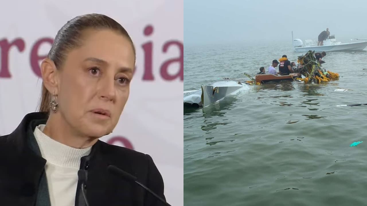 Presidenta de México confirma que sigue la búsqueda de un teniente tras el mortal accidente aéreo en Texas