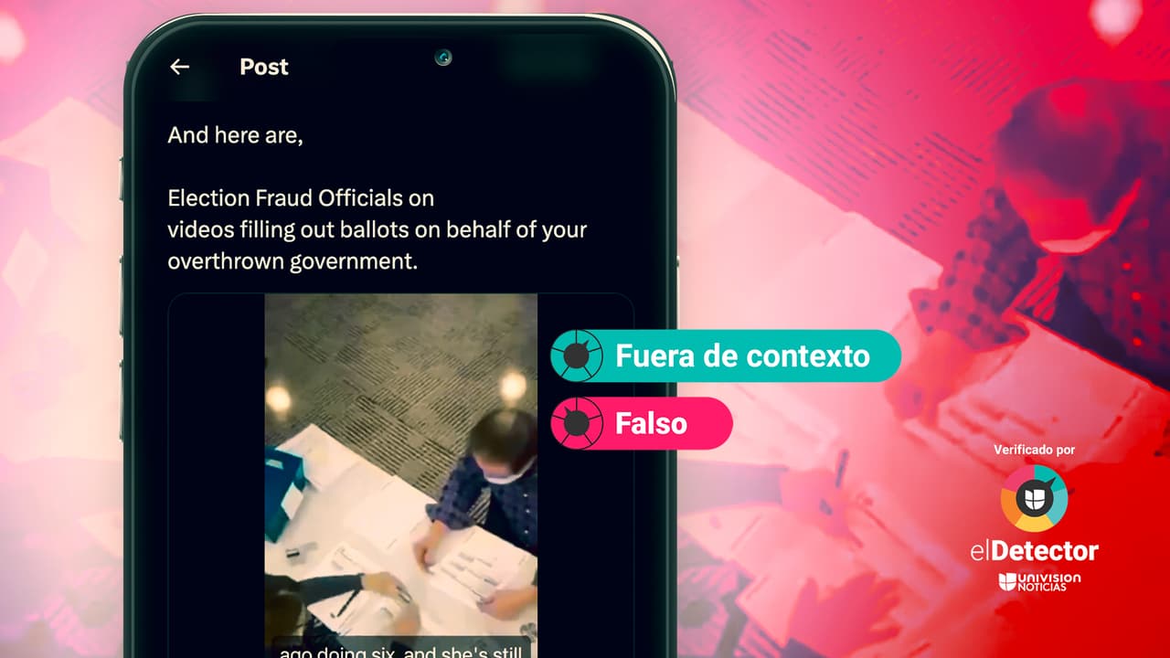 Ese video ni es actual, ni muestra a funcionarios electorales “llenando papeletas a nombre del gobierno” para las presidenciales del 5 de noviembre