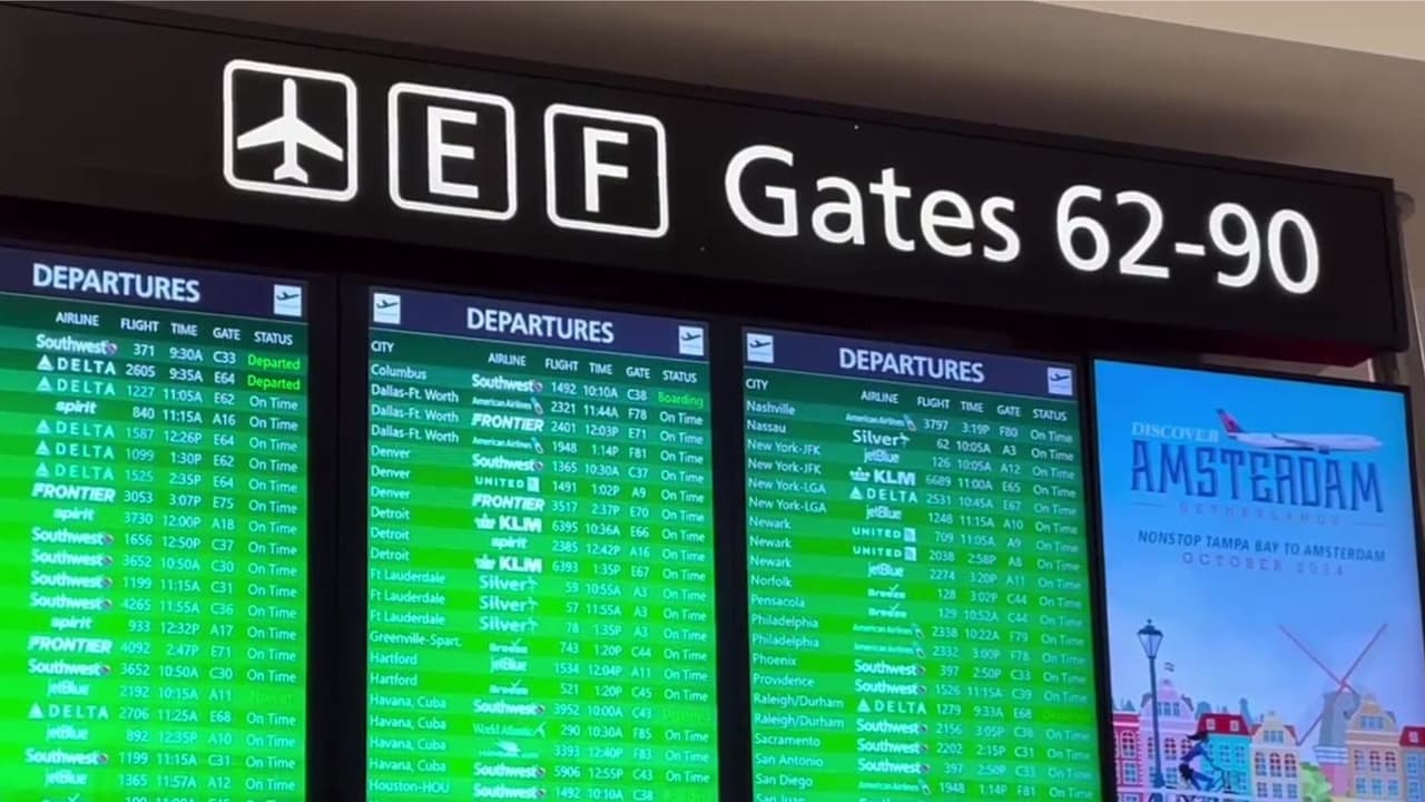 Aeropuerto de Tampa entre los más retrasados del país durante el Día del Trabajo