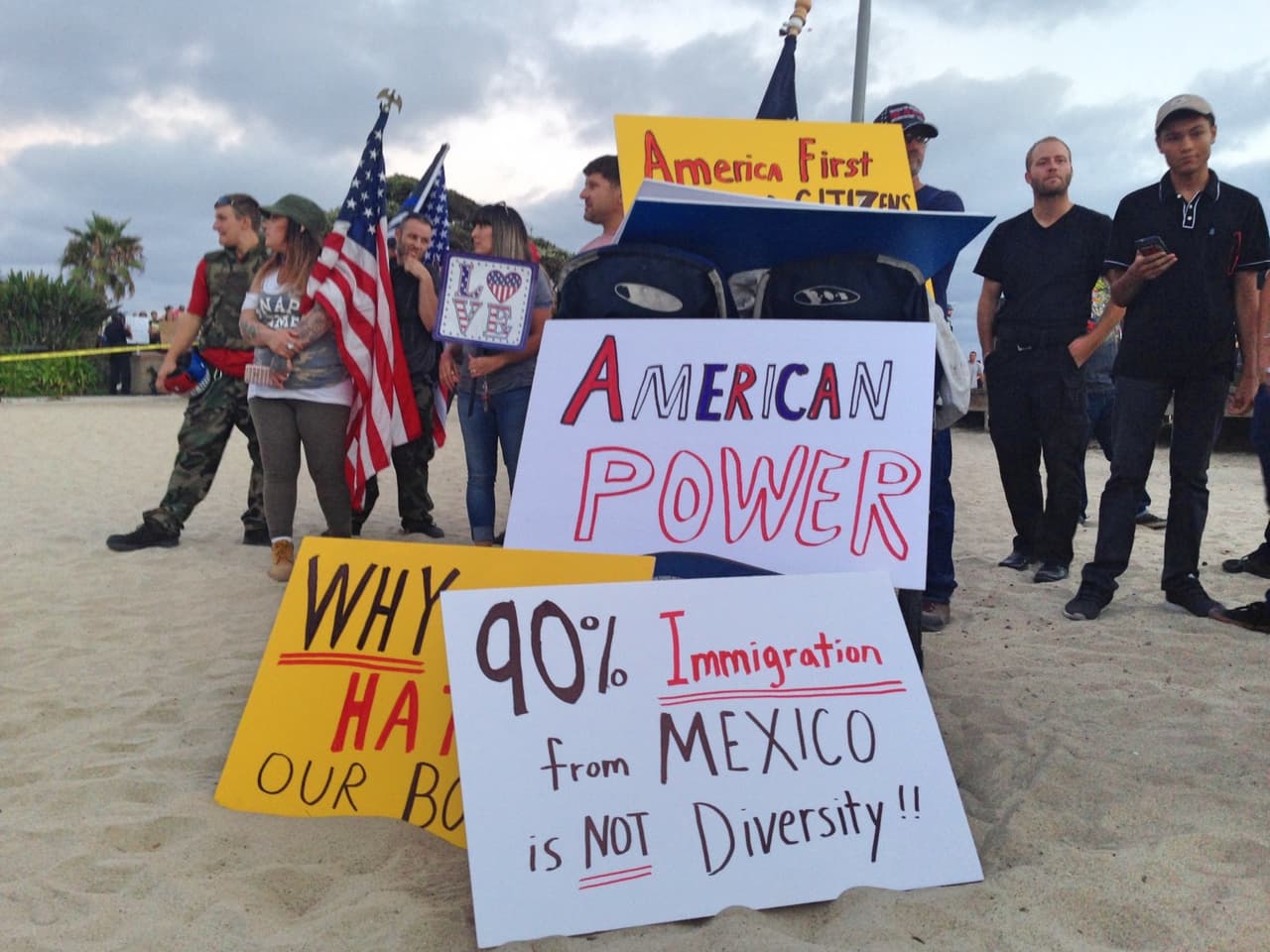 These "alt-right' demonstrators claim high rates of immigration from Mexico does not bring diversity.