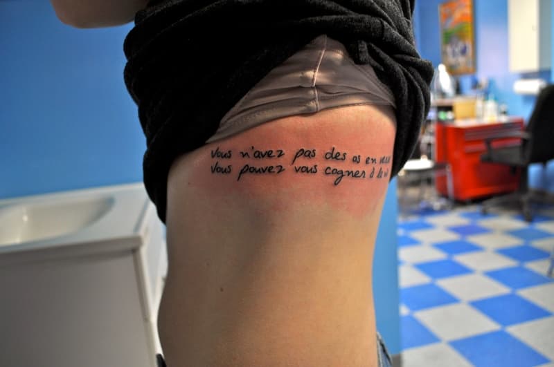 Tatuajes de palabras en francés