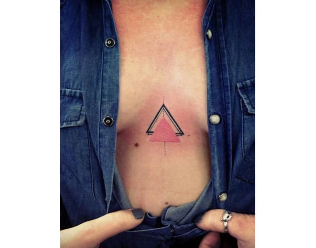15 tatuajes de triángulos sencillamente originales