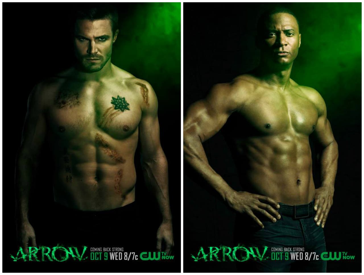 Arrow temporada 2: posters de los actores sin camiseta