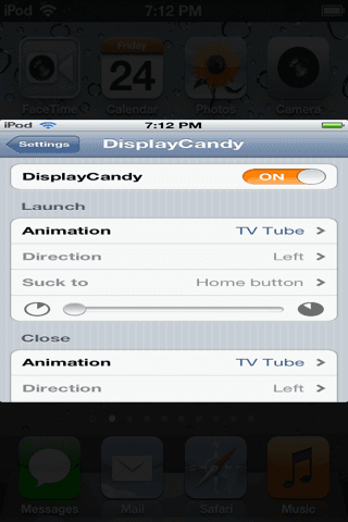 Personalizar las animaciones de iPhone con DisplayCandy