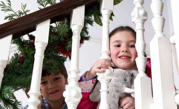 Decoración con guirnaldas navideñas