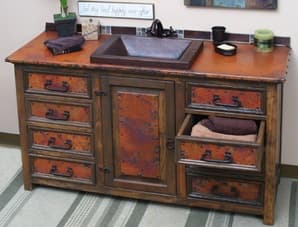 Muebles auxiliares de baño rústicos